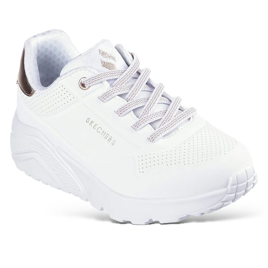 Uno Lite Metallic Mode sneakers da bambina Skechers | 310384LWHT